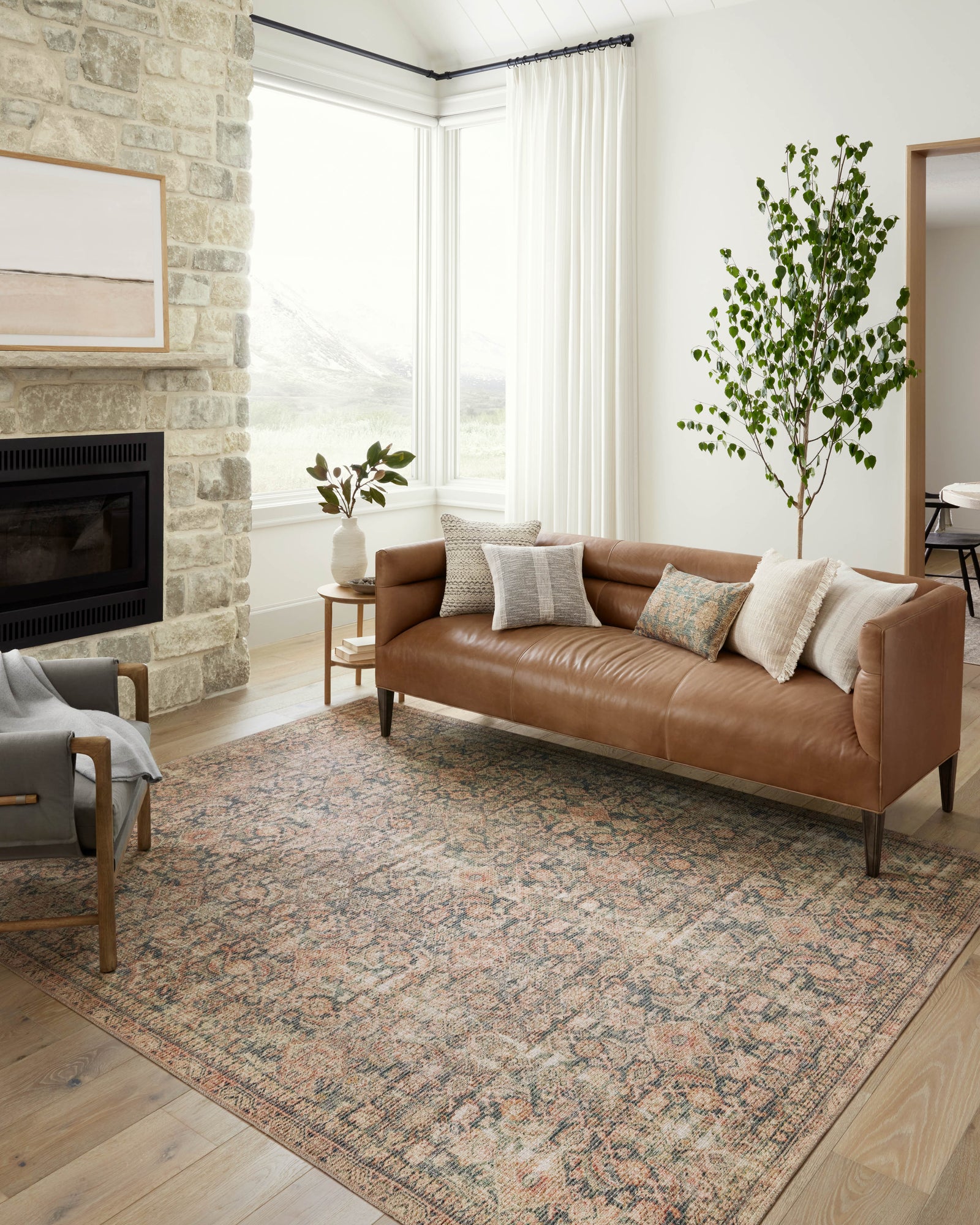Aubrey Navy / Multi — a Loloi rug at Laurie Yapp Home.