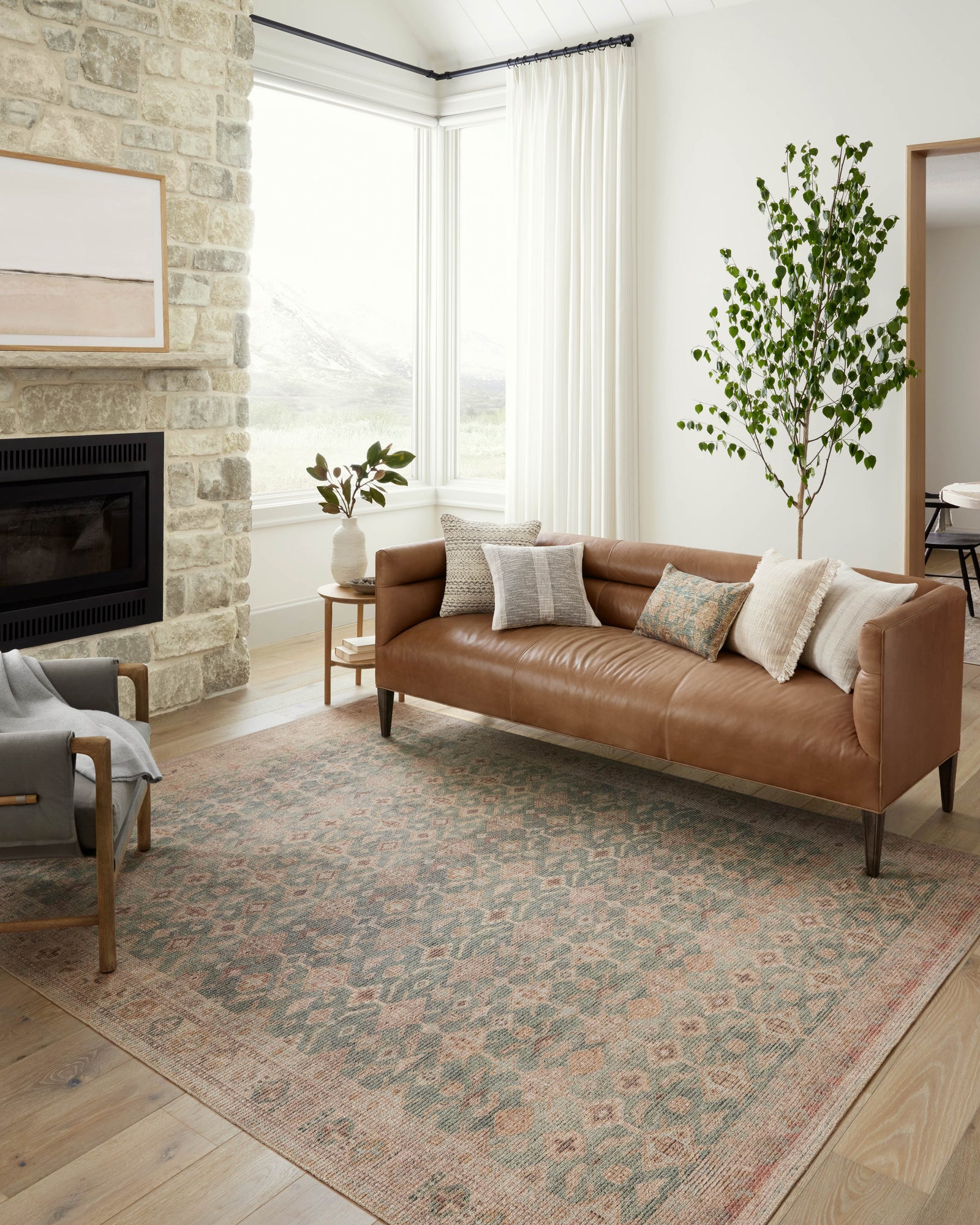 Aubrey Aqua / Sand — a Loloi rug at Laurie Yapp Home.