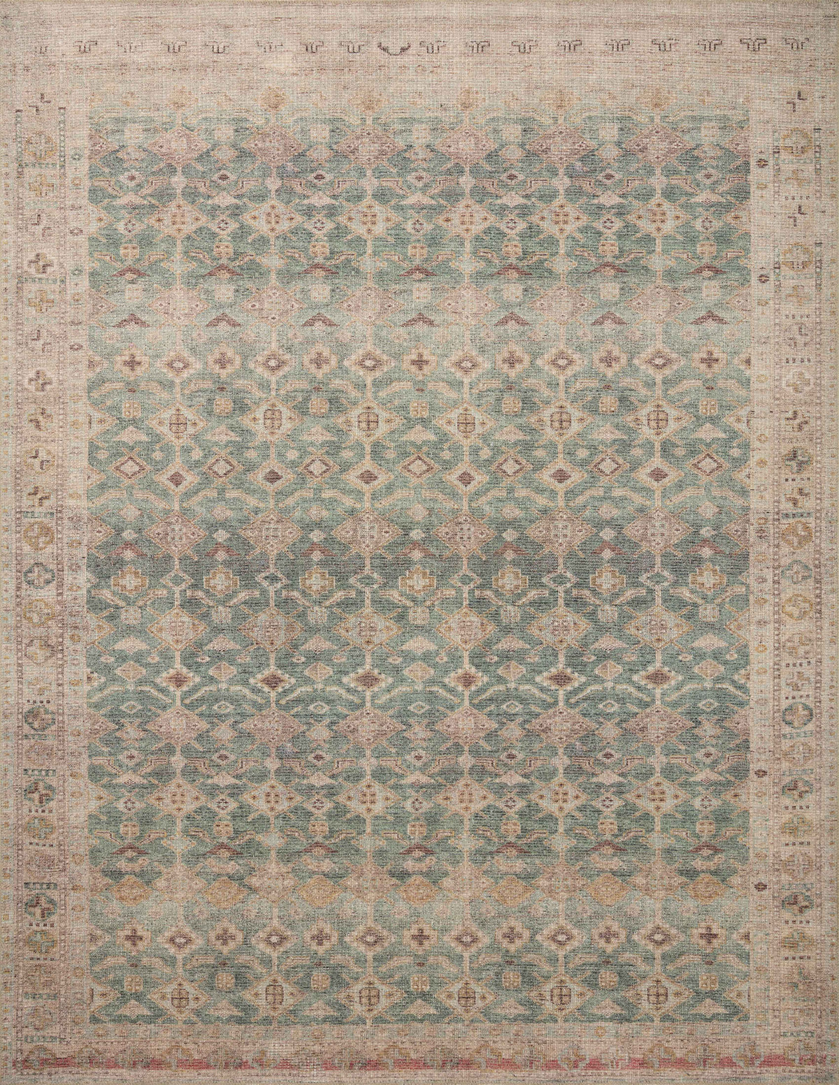 Aubrey Aqua / Sand — a Loloi rug at Laurie Yapp Home.