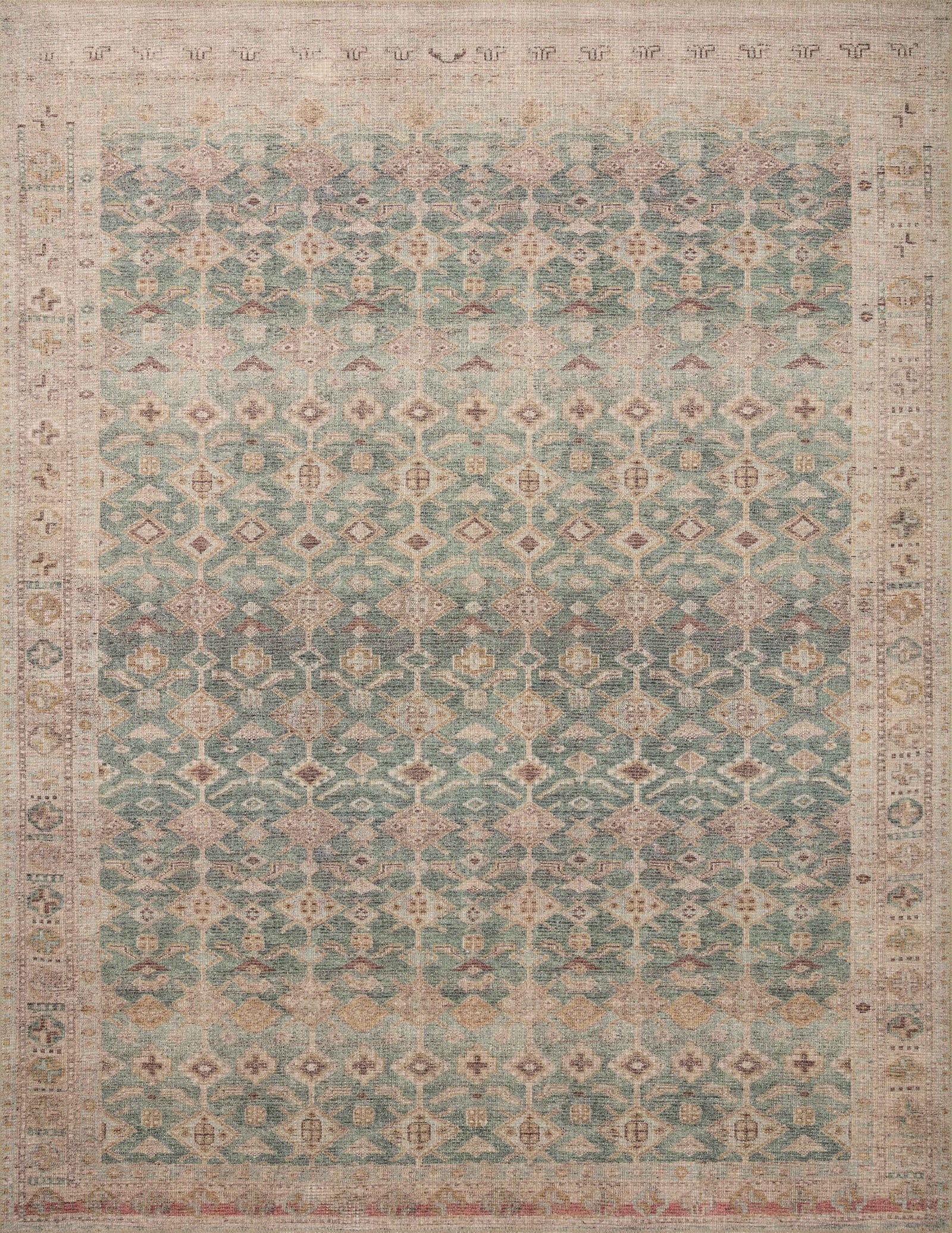 Aubrey Aqua / Sand — a Loloi rug at Laurie Yapp Home.