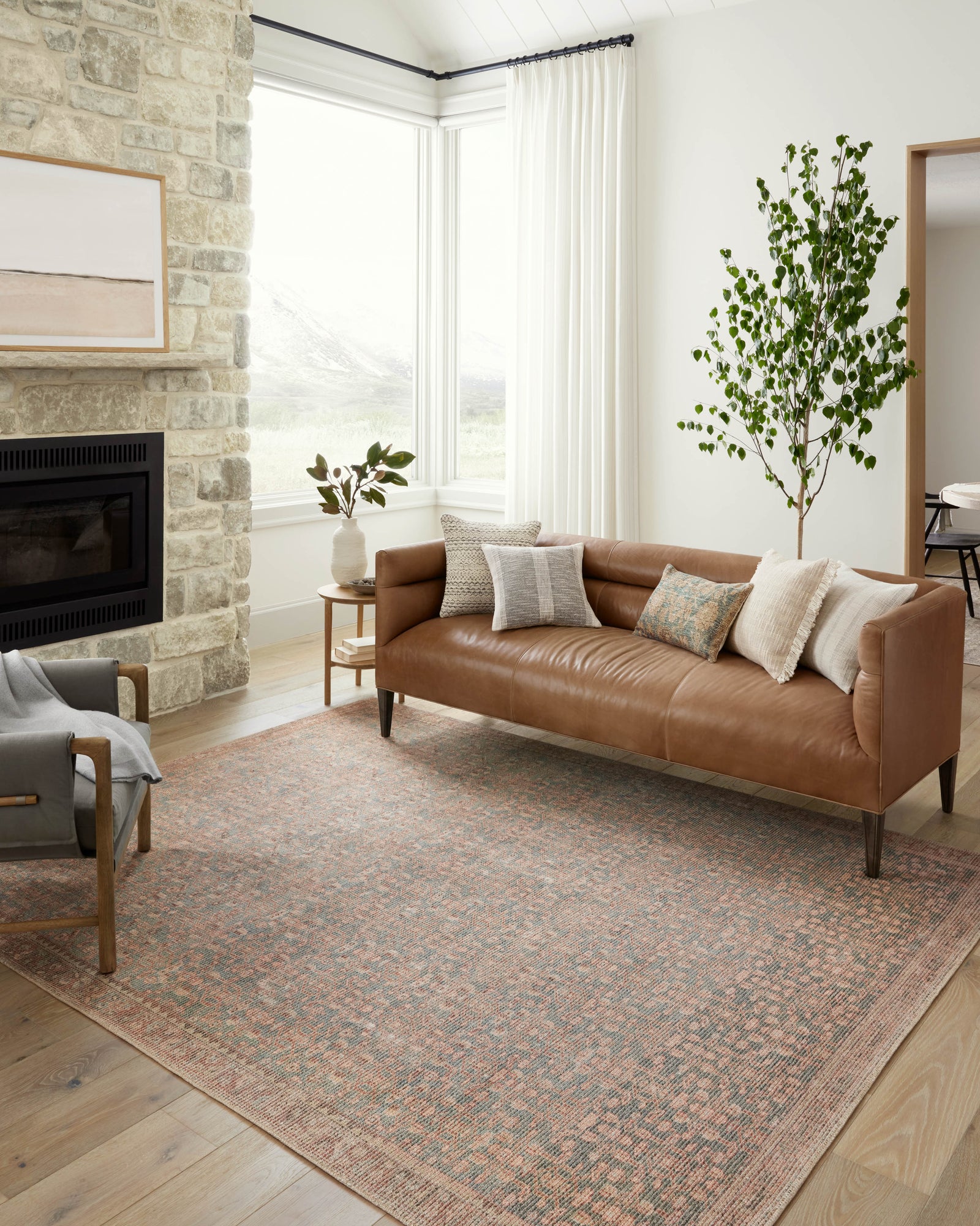 Aubrey Blue / Terracotta — a Loloi rug at Laurie Yapp Home.