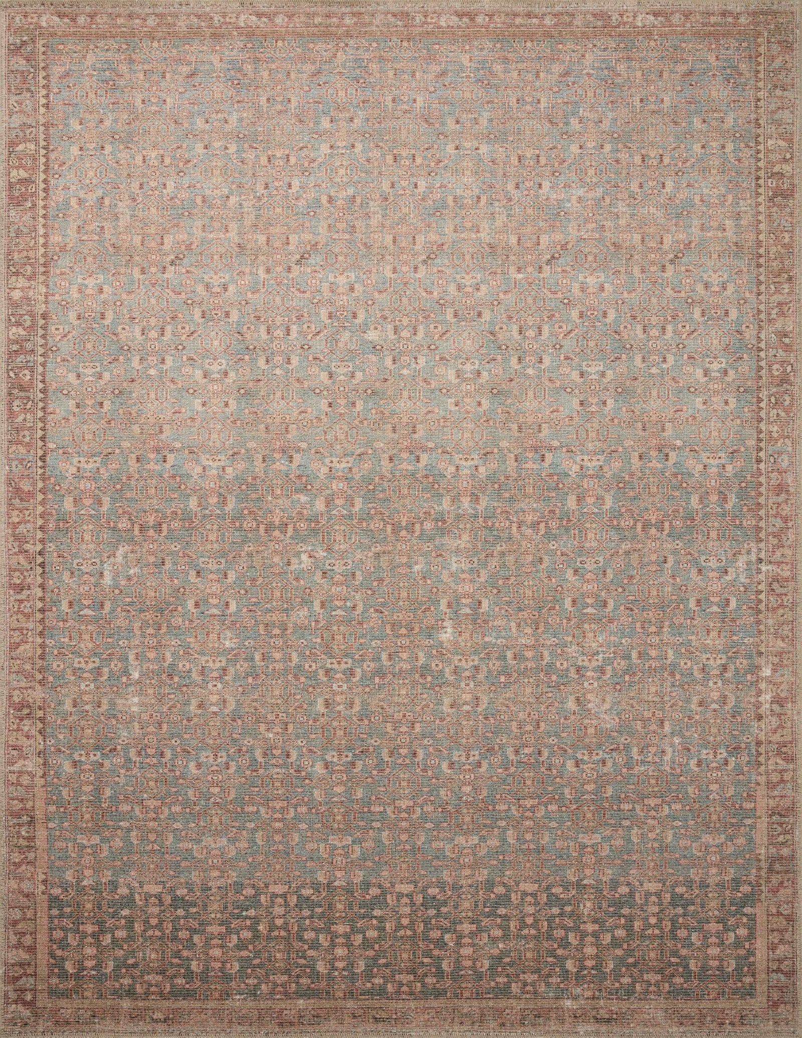 Aubrey Blue / Terracotta — a Loloi rug at Laurie Yapp Home.