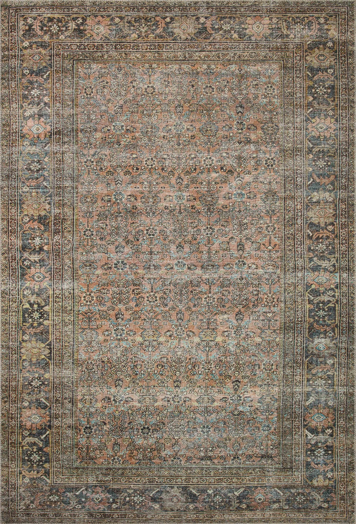 Adrian Terracotta / Multi — a Loloi rug at Laurie Yapp Home.