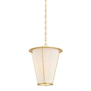 Ellsworth Lantern 15" in aged brass — a Hudson Valley lantern for entries, foyers, and covered porches at Laurie Yapp Home.