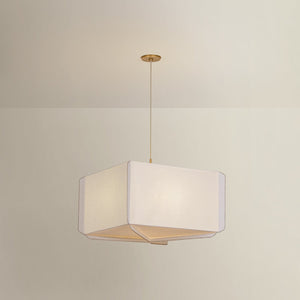 Louise Pendant 25" shown from a second angle to highlight the shade shape and metal detail.