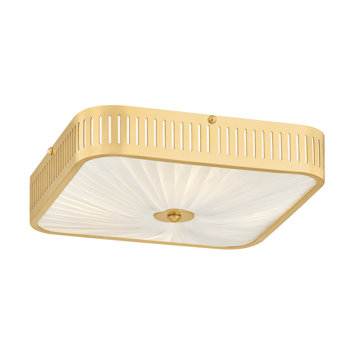 Henri Semi Flush 14.5" in aged brass — a Hudson Valley semi flush for hallways, bedrooms, and entryways at Laurie Yapp Home.