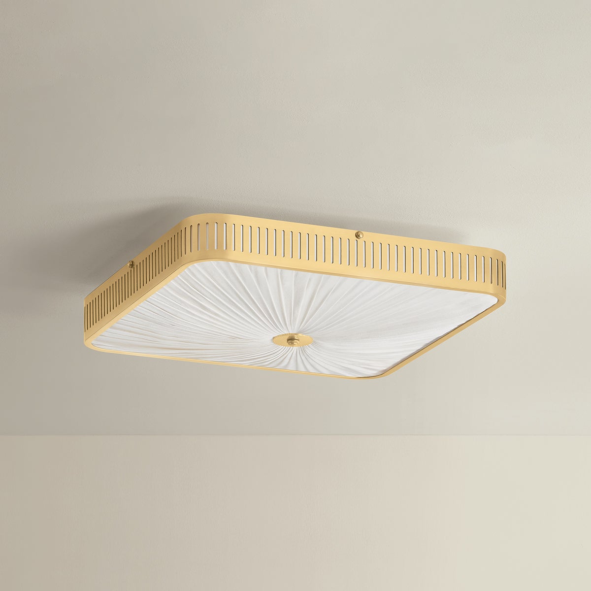 Henri Semi Flush 20.5" in aged brass — a Hudson Valley semi flush for hallways, bedrooms, and entryways at Laurie Yapp Home.
