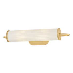 Elaine Picture Light in aged brass — a Hudson Valley picture light for gallery walls and reading nooks at Laurie Yapp Home.