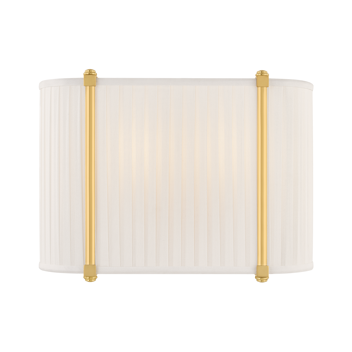 Cornell Wall Sconce 12" in aged brass — a Hudson Valley wall sconce for bathrooms, hallways, and living rooms at Laurie Yapp Home.
