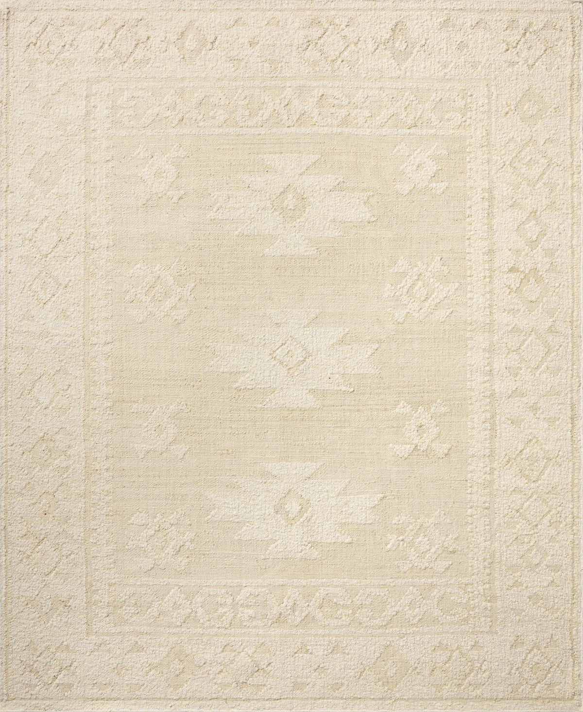 Alara Ivory / Natural (Pattern 1) — a Loloi rug at Laurie Yapp Home.