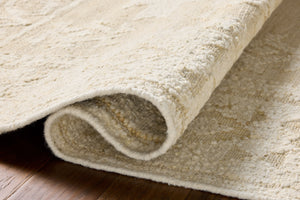 Alara Ivory / Natural (Pattern 1) shown from a different angle to reveal its pattern.