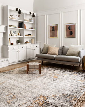 Alchemy Granite / Gold styled in a living room at Laurie Yapp Home.
