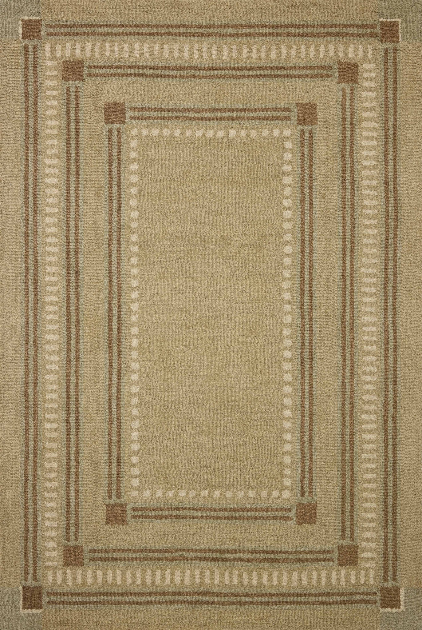 Alfie Green / Natural — a Loloi rug at Laurie Yapp Home.