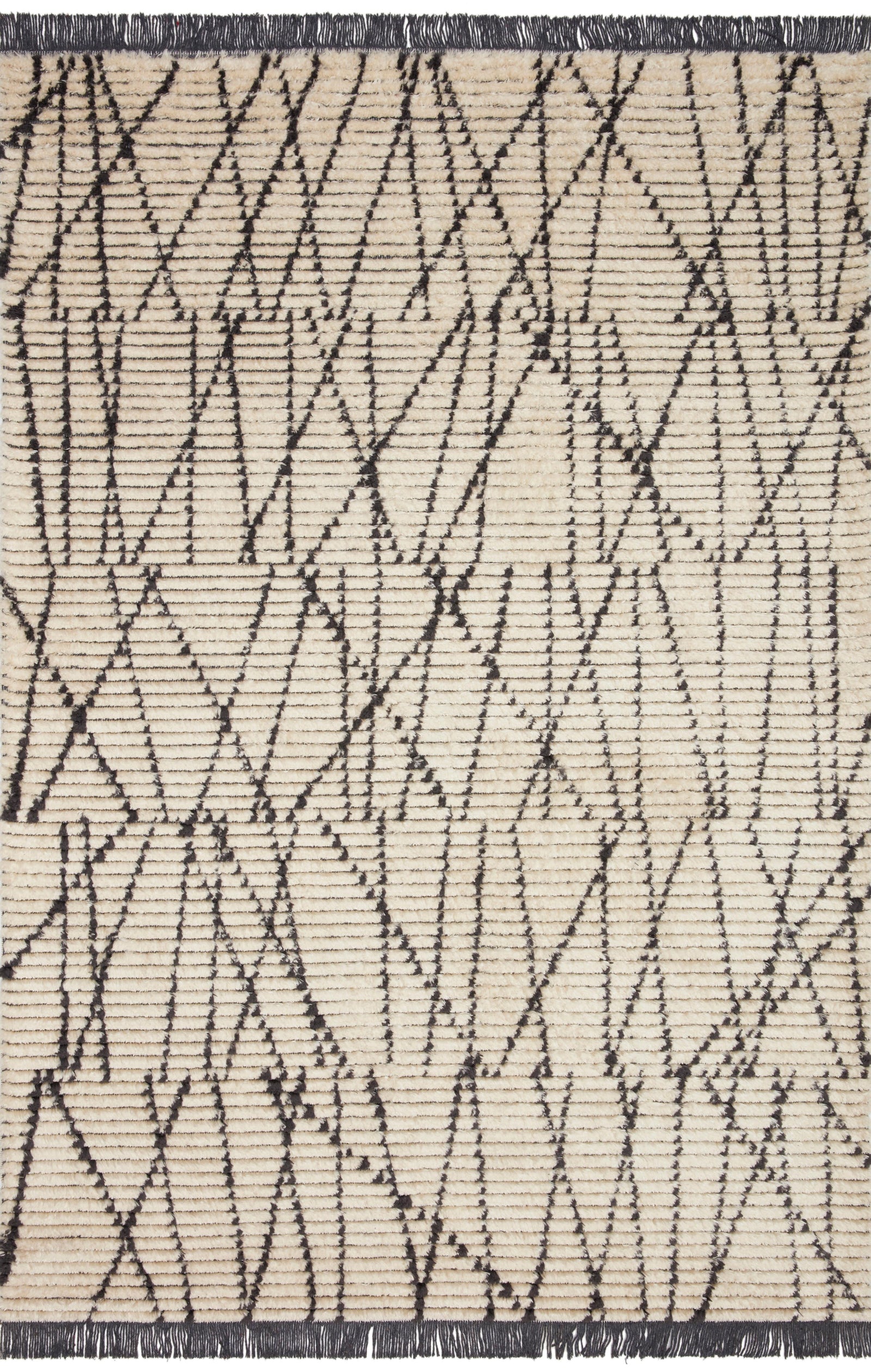 Alice Cream / Charcoal by Chris Loves Julia x Loloi (Pattern 1) — a Loloi rug at Laurie Yapp Home.