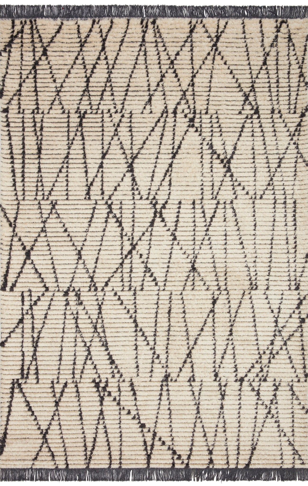 Alice Cream / Charcoal by Chris Loves Julia x Loloi (Pattern 1) — a Loloi rug at Laurie Yapp Home.