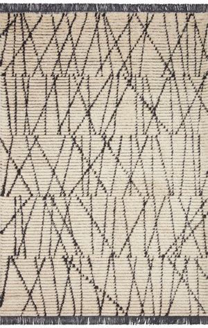 Alice Cream / Charcoal by Chris Loves Julia x Loloi (Pattern 1) — a Loloi rug at Laurie Yapp Home.