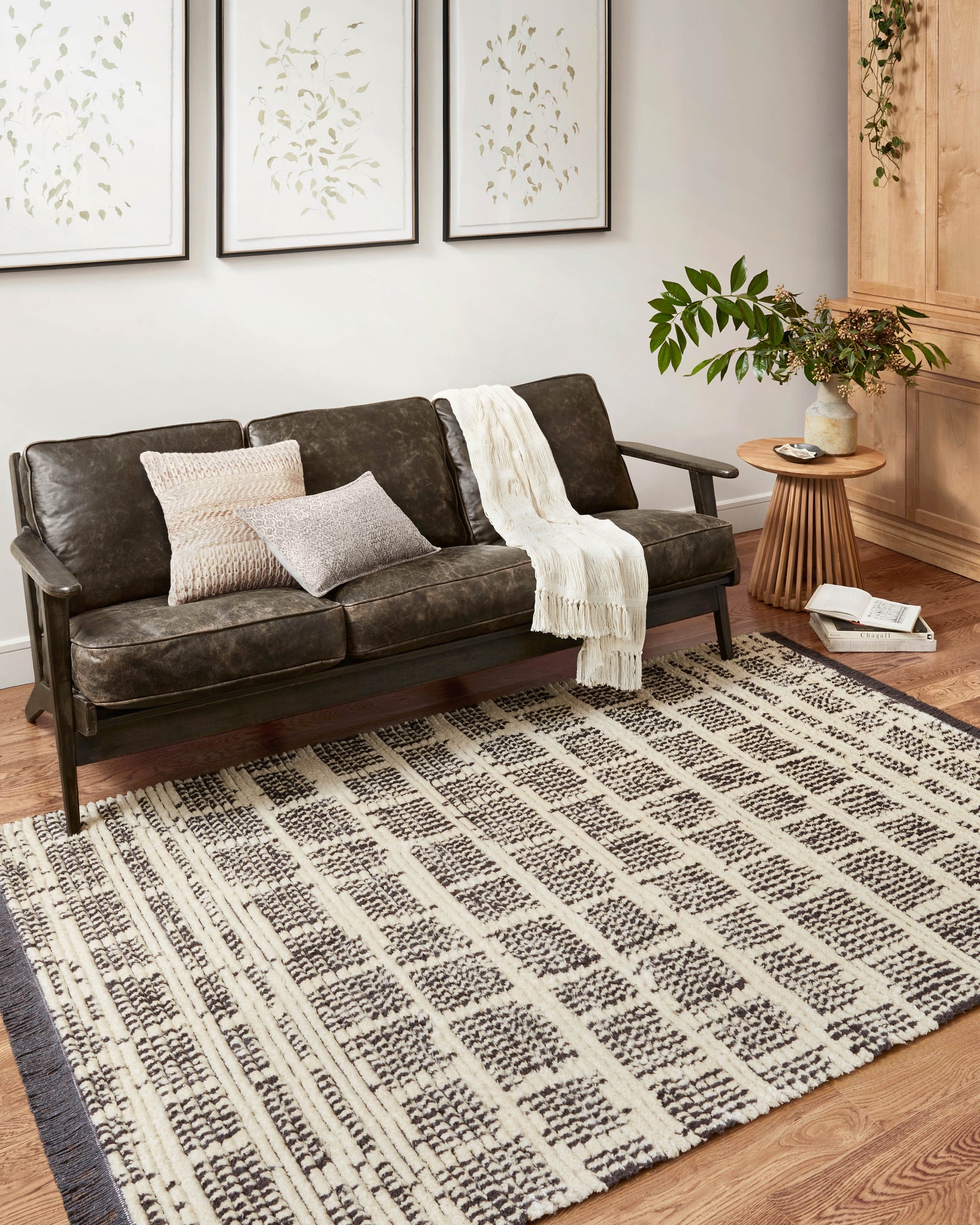 Alice Cream / Charcoal by Chris Loves Julia x Loloi (Pattern 2) — a Loloi rug at Laurie Yapp Home.