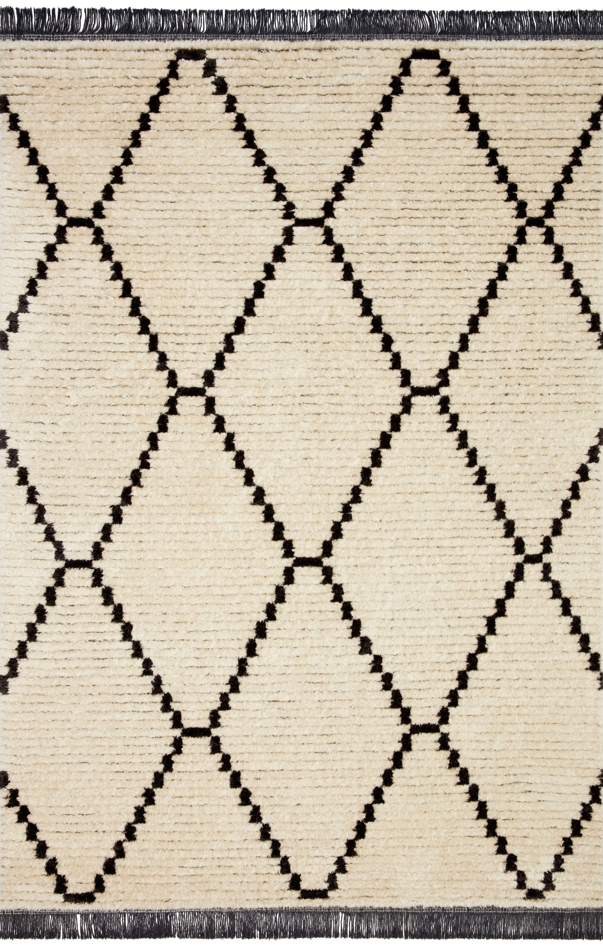 Alice Cream / Charcoal by Chris Loves Julia x Loloi (Pattern 4) — a Loloi rug at Laurie Yapp Home.