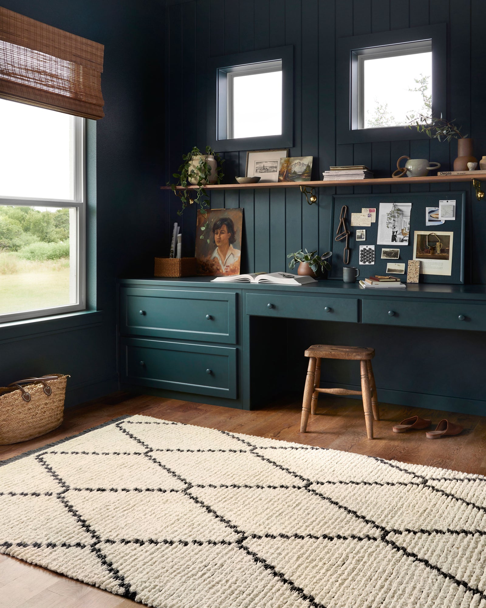 Alice Cream / Charcoal by Chris Loves Julia x Loloi (Pattern 4) — a Loloi rug at Laurie Yapp Home.
