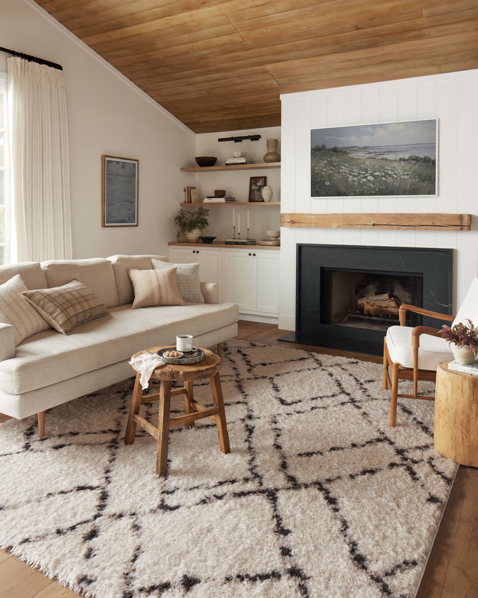 Amira Ivory / Bark — a Loloi rug at Laurie Yapp Home.
