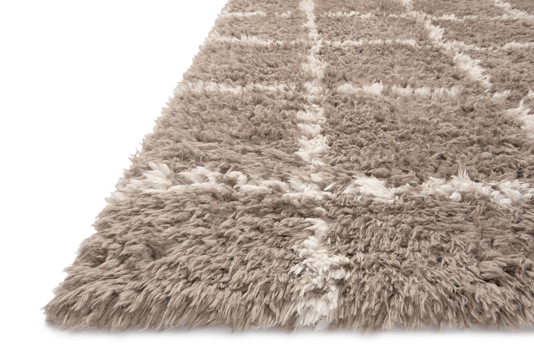 Amira Khaki / Ivory shown from a different angle to reveal its pattern.