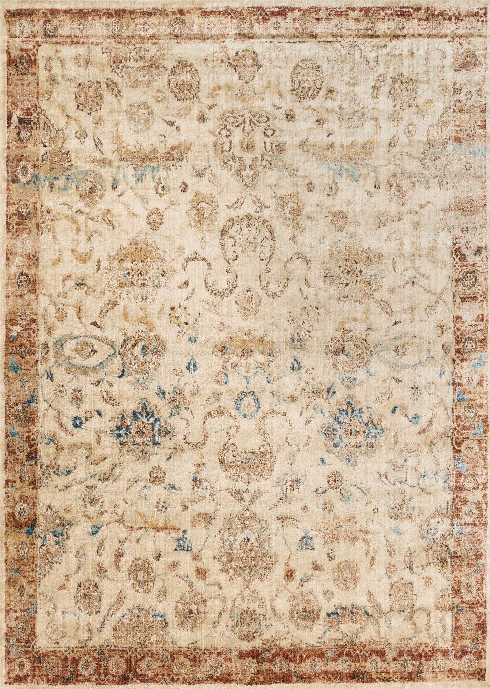 Anastasia Ivory / Rust — a Loloi rug at Laurie Yapp Home.