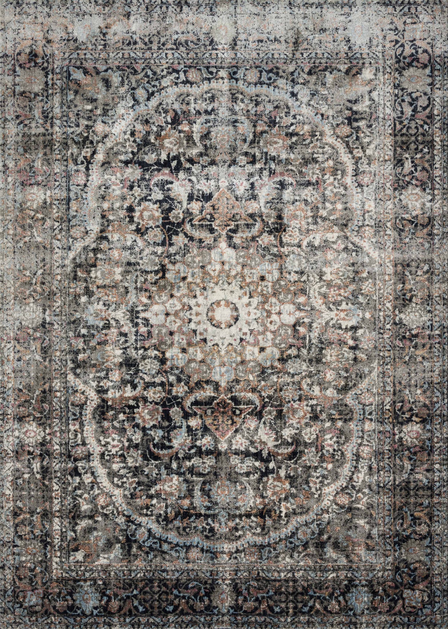 Anastasia Charcoal / Sunset — a Loloi rug at Laurie Yapp Home.
