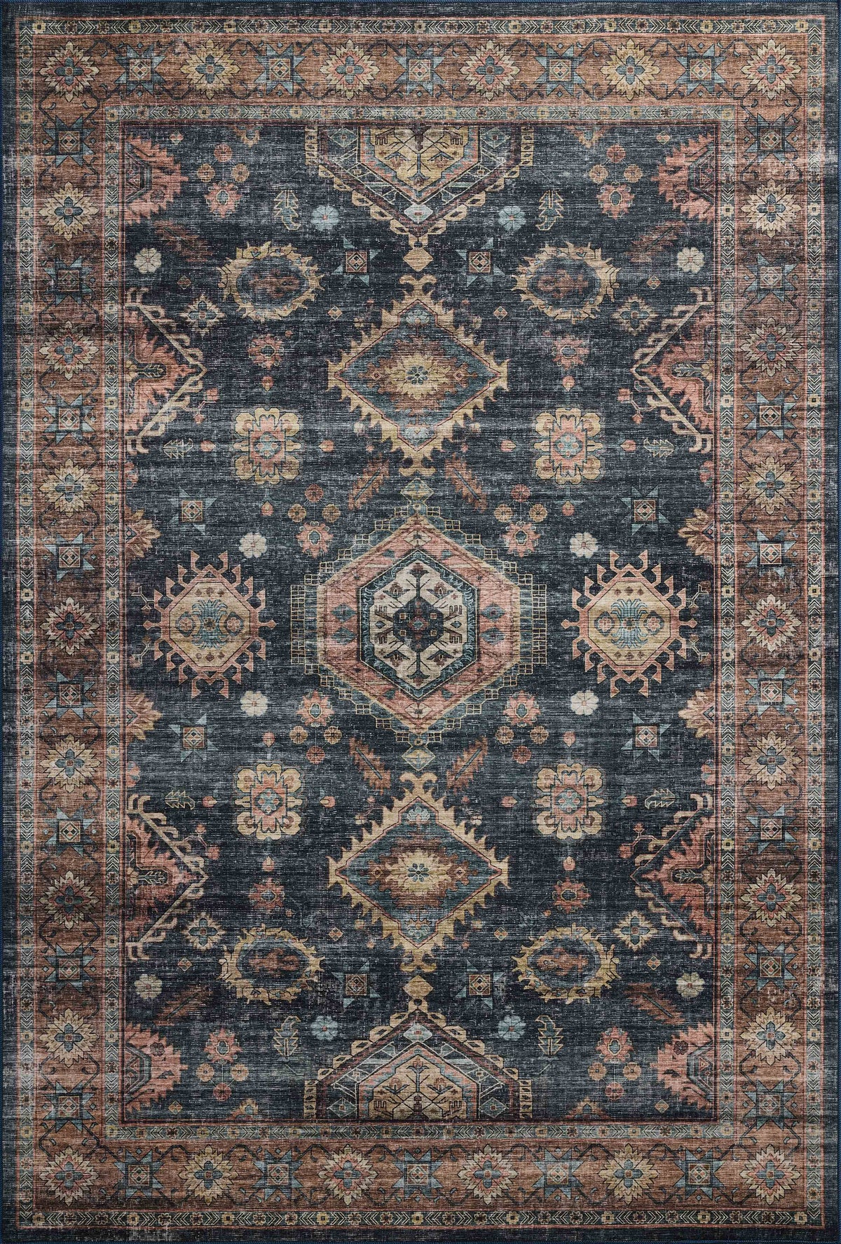 Anniston Denim / Sunset — a Loloi rug at Laurie Yapp Home.
