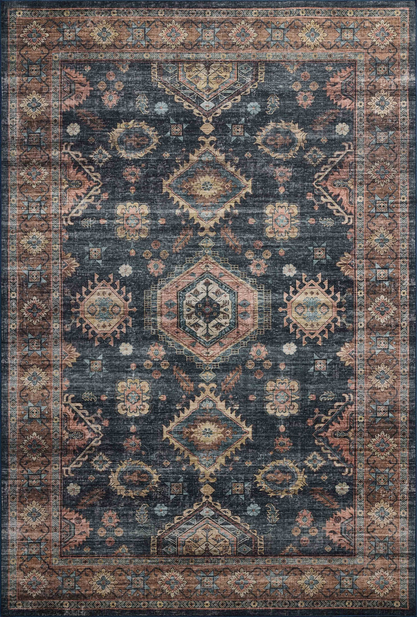 Anniston Denim / Sunset — a Loloi rug at Laurie Yapp Home.