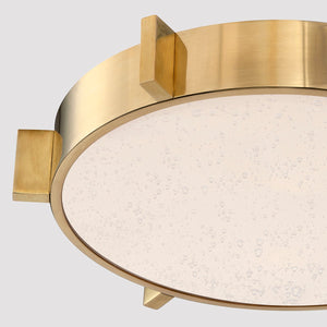 Ansonia Flush Mount shown from the front to reveal the shade profile and mounting canopy.
