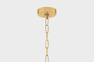 Arles Chandelier 19.25" shown from a second angle to highlight the shade shape and metal detail.