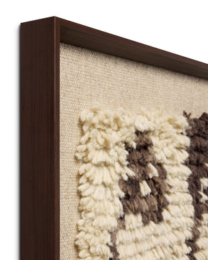 Eucalyptus Embrace Dark Brown Rug Art shown from another angle.