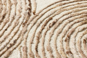 Flange Dark Brown Rug Art shown from a different angle to reveal its pattern.