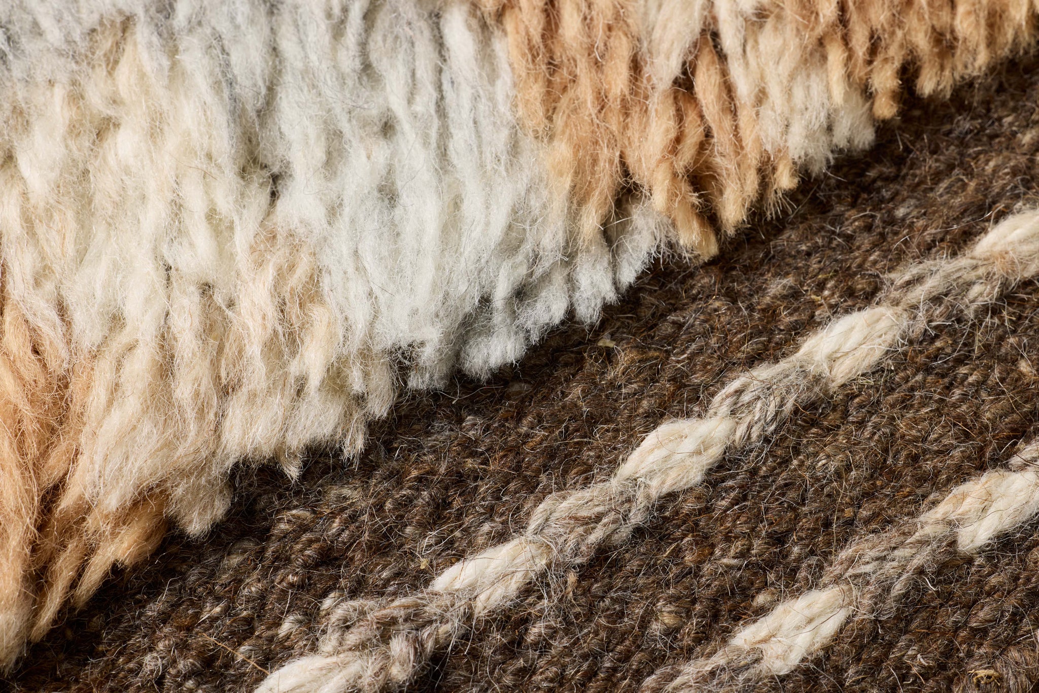 Rabat Natural Rug Art shown from a different angle to reveal its pattern.