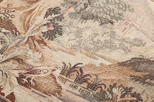 Riverside Village Beige / Green shown from a different angle to reveal its pattern.