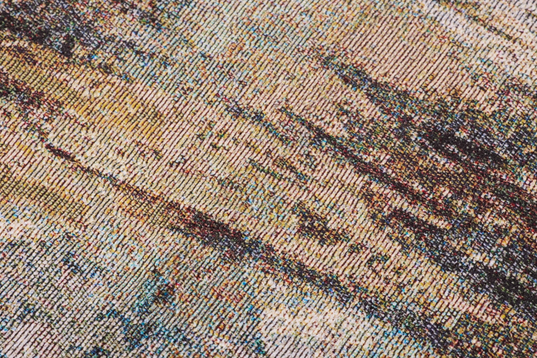 Sho Multicolor Rug Art shown from a different angle to reveal its pattern.