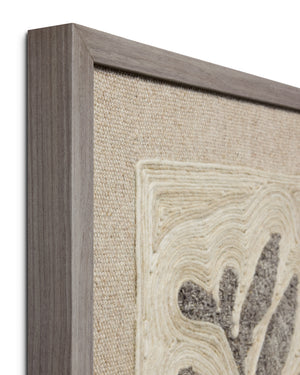 Stem & Stone Grey Rug Art shown from another angle.