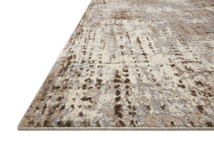 Side view of the Austen Natural / Mocha (Pattern 1) rug.