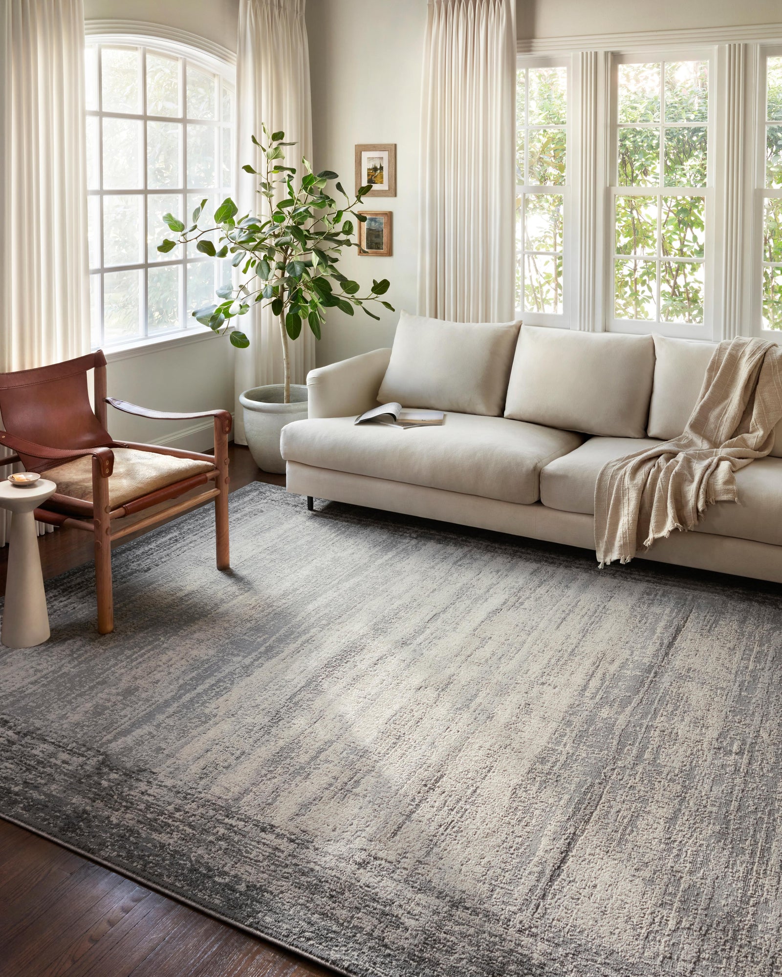 Austen Pebble / Charcoal (Pattern 2) — a Loloi rug at Laurie Yapp Home.