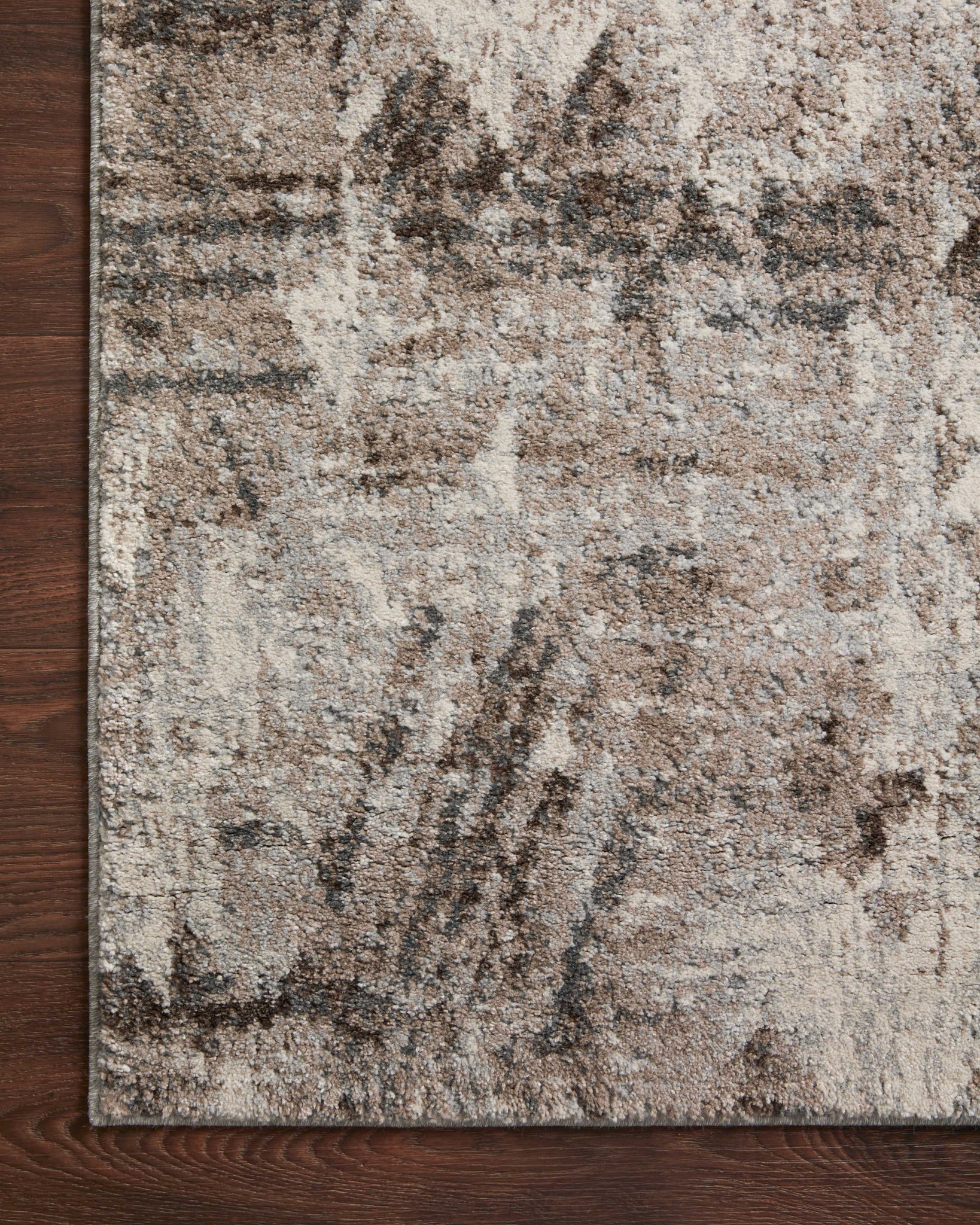 Austen Natural / Mocha (Pattern 3) styled in a living room at Laurie Yapp Home.