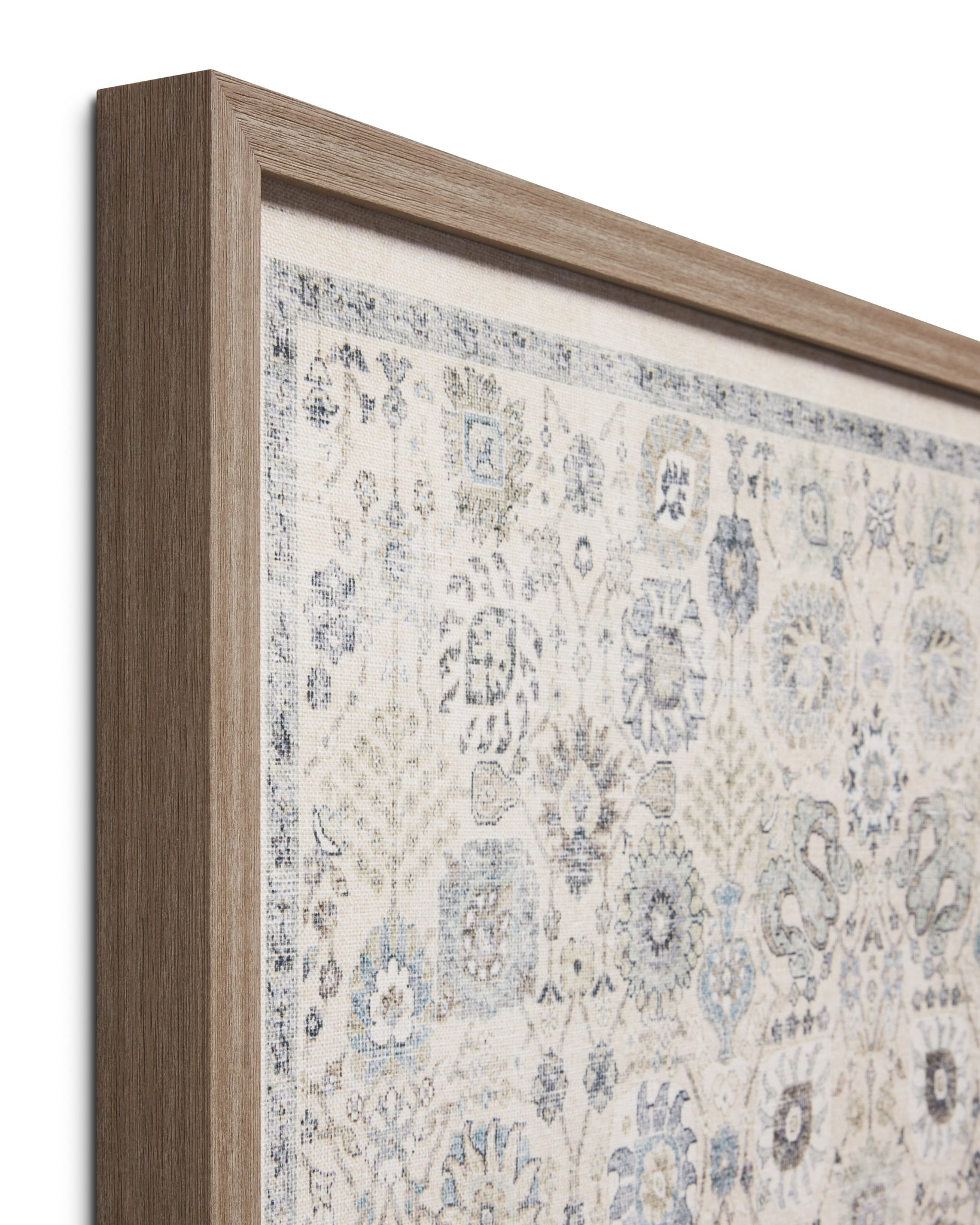 Bernadette Olive / Ivory Rug Art shown from another angle.