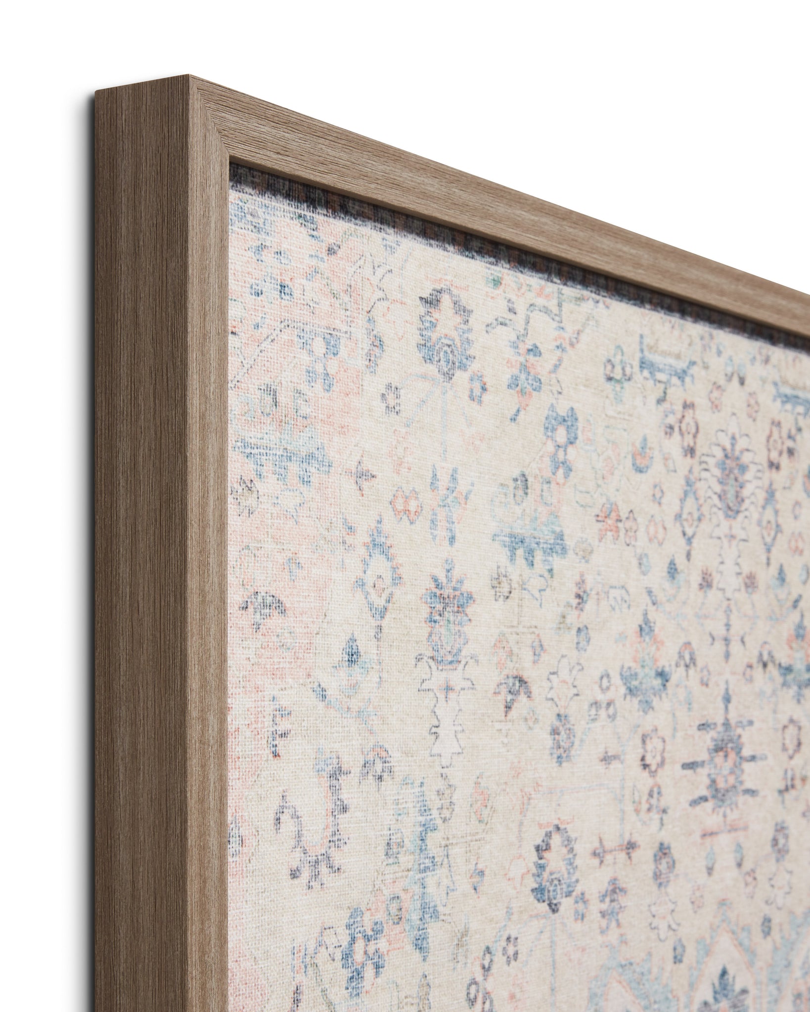 Eloise Pink / Ivory Rug Art shown from another angle.