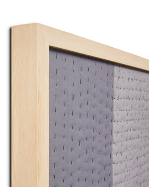 Bullet Point Blue / Grey Rug Art shown from another angle.