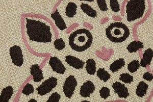 Side view of the Lucky Lemur Beige / Pink artwork.
