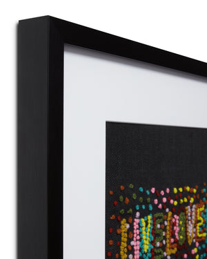 Live, Love, Laugh Black / Multi shown from another angle.