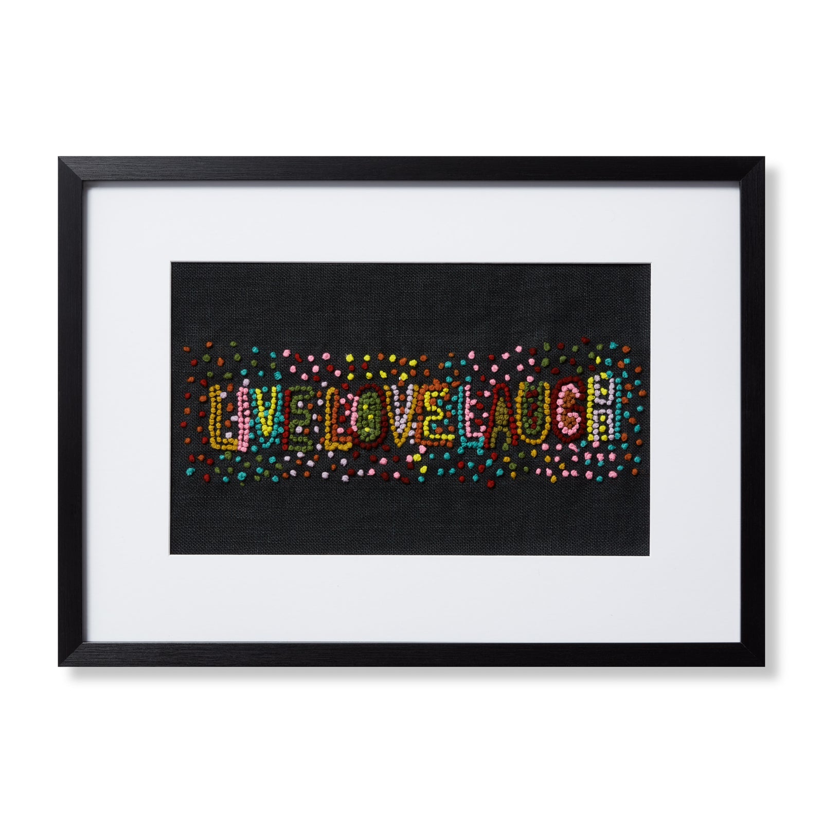 Live, Love, Laugh Black / Multi — a Loloi artwork at Laurie Yapp Home.