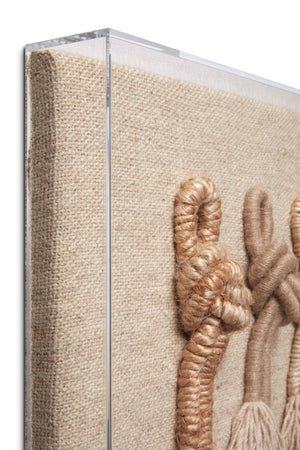 Twisted Beige / Brown Rug Art shown from another angle.