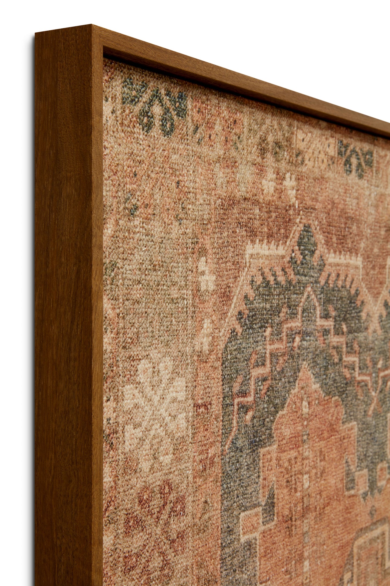Genevive Brown / Rust Rug Art shown from another angle.