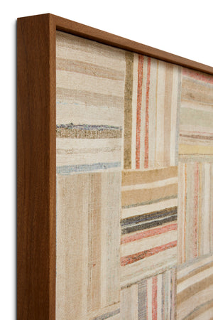 Parquet Multi / Beige Rug Art shown from another angle.