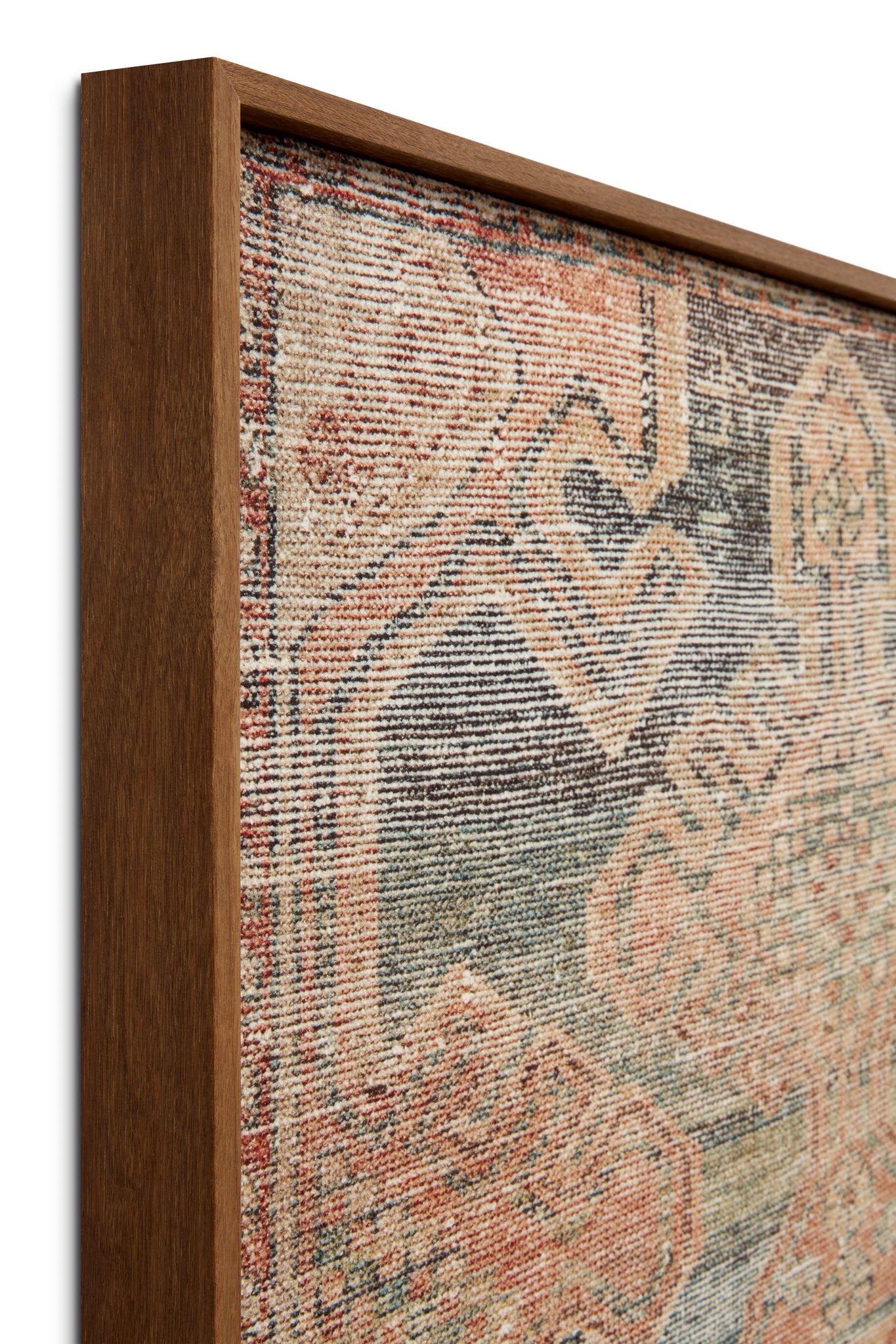 Saint Elizabeth Gold / Multi Rug Art shown from another angle.